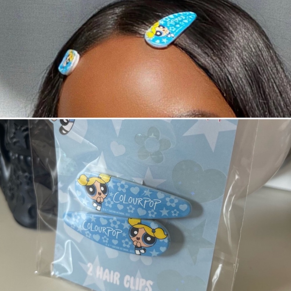 3/$15 ColourPop PowerPuff Girls Bubbles Hair Clips Blue